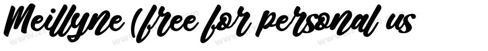 Meillyne (free for personal use only)字体转换